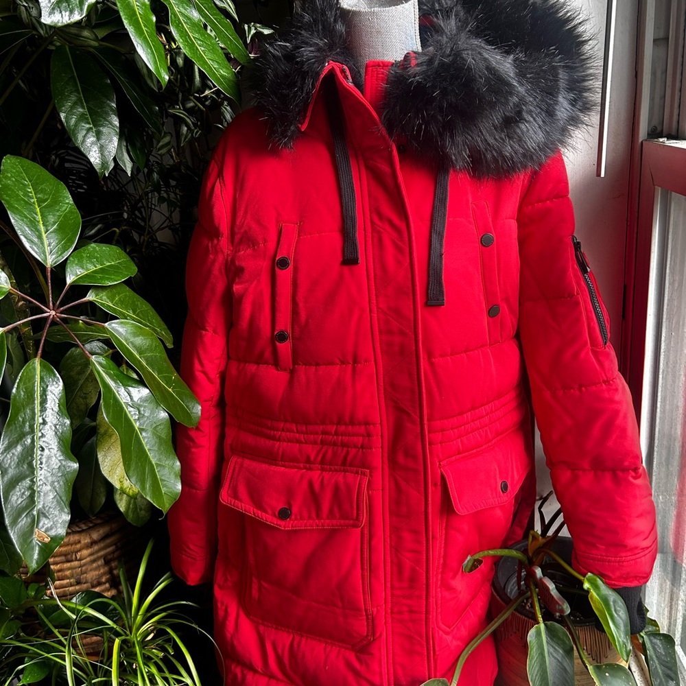 BCBGMaxAzria Red and Black Jacket